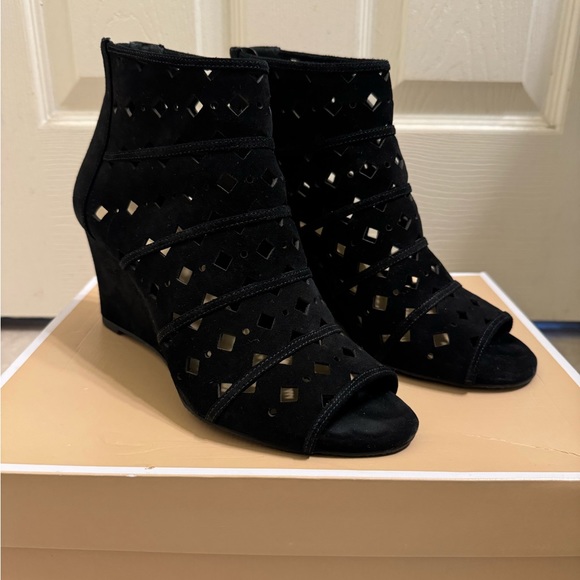 MICHAEL Michael Kors Shoes - Michael Kors Uma Wedge Suede Heels